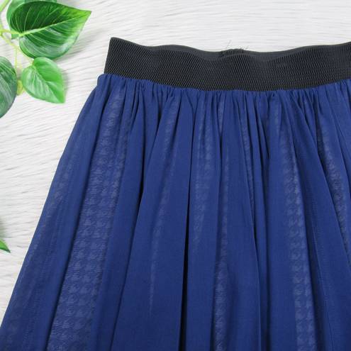 Rag and Bone  Blue Silk Blend Pleated A-Line Pull-On Skirt Women’s Size 26/2