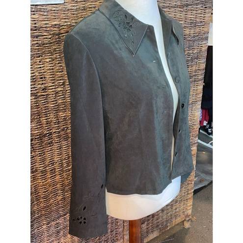 Karin Stevens  Olive Green Blazer 12P-NWOT