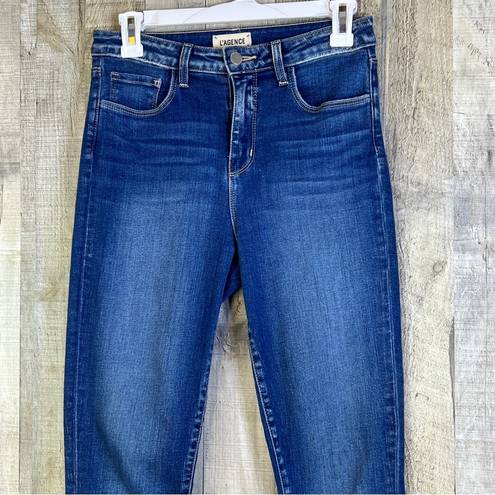 L'Agence L’AGENCE Size 26 Cropped Skinny Distressed Straight Leg Soft Stretchy De…