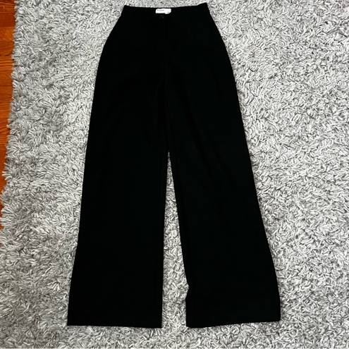 Bershka  High Rise Black Wide Leg Trousers size 02