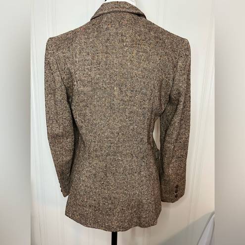 Brooks Vintage Bobbie  Brown Tweed Blazer Size 9 / 10 EXCELLENT Retro Business