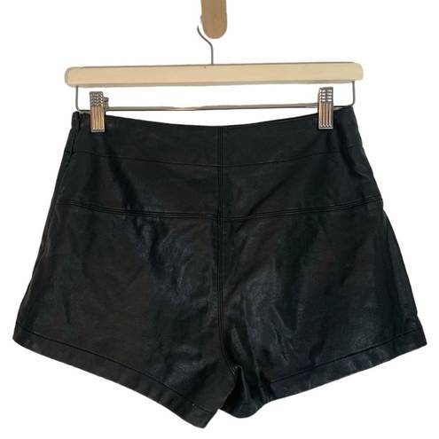 Free People  Emmy Faux Leather Mini Studded Skort Skirt Size 0