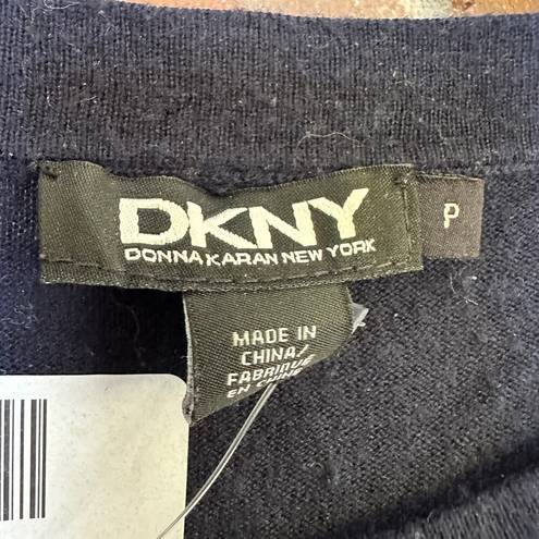 DKNY  Women's Blue/Navy Striped Crew Neck Pullover Sweater - Size appx M/L P