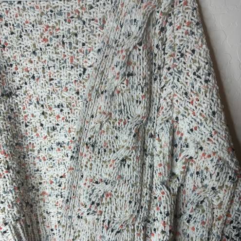 The Moon  & Madison Women Size M Multi Colored Open Front Boxy Cropped Cardigan