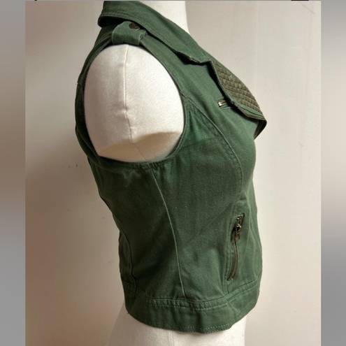 Dolled Up Army Green Vest