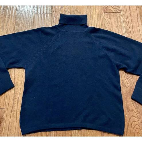 L.A.M.B. Studio vintage wool angora blend navy turtleneck m