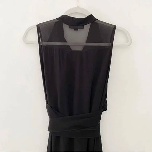 ALLSAINTS Odessa Crossover Waist Tie Dress Black Size S Retail $228