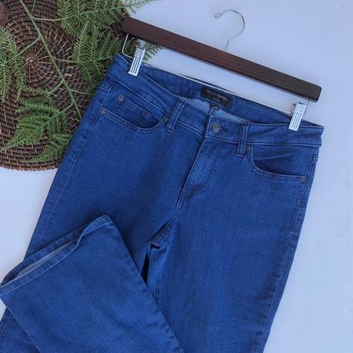 Banana Republic  Womens Jeans Blue Denim Wide Leg Stretch Size 8