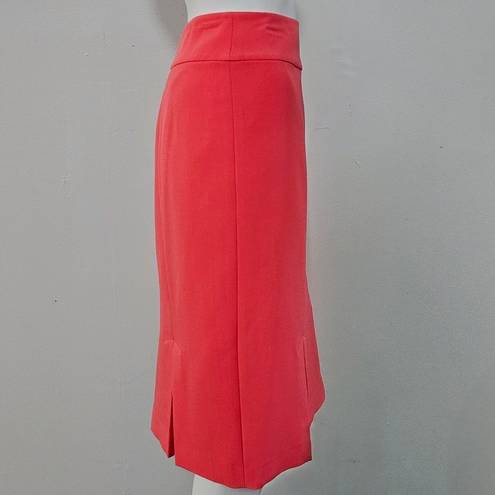 Black Label  By Evan Picone Neon Cherry Vented Pencil Skirt Size 10