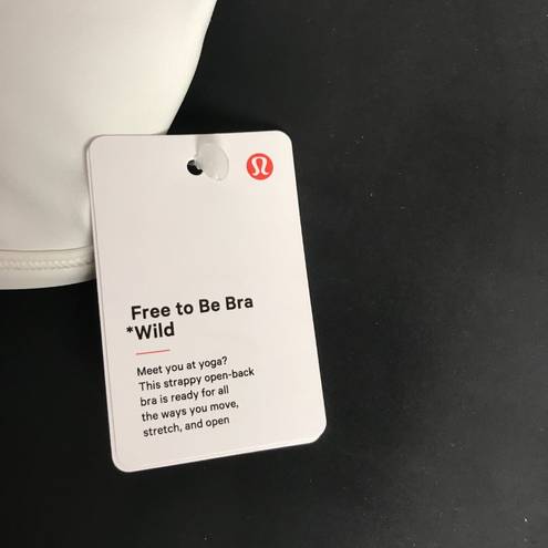 Lululemon NWT  Free to Be Bra *Wild white, lined. Size 4 New in package