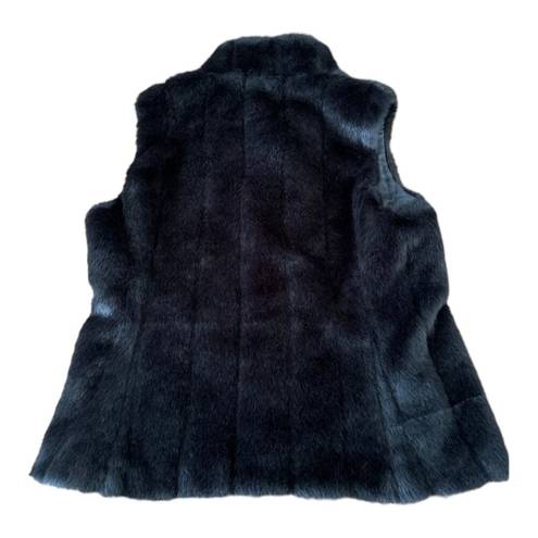 Banana Republic  Faux Fur vest in steel gray size large