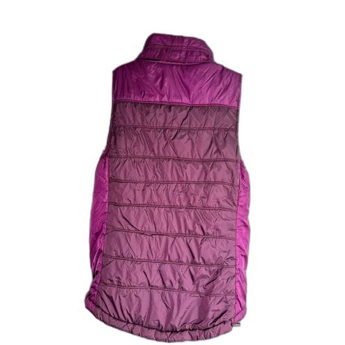 American Eagle  Womens Vest Puffer Quilted Full Zip Snaps Lined Pockets Purple M