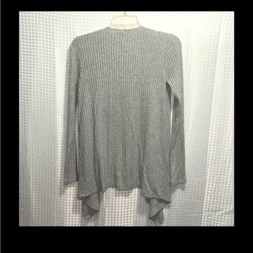 Aeropostale  Ribbed Knit, Open Cardigan in Gray - Size XS.