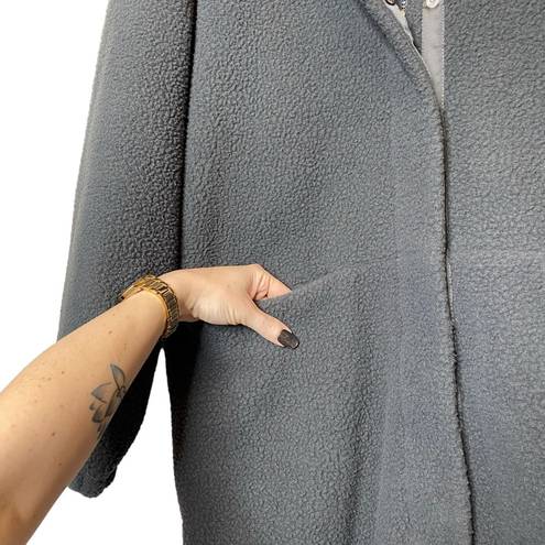 Fabletics  Lennon Fleece Coat Grey Oversized Longline Jacket, size XL