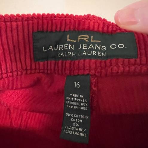 Krass&co Lauren Jeans . Ralph Lauren Red Jeans Pants Corduroy Women Classic Straight 16