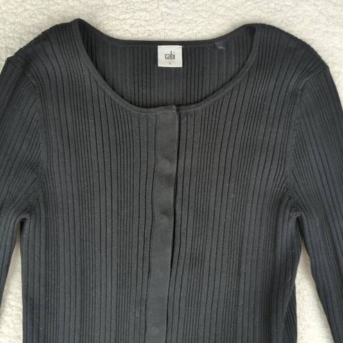 CAbi  Black Ruffle Party Cardi Cardigan Sweater Women's Size Large