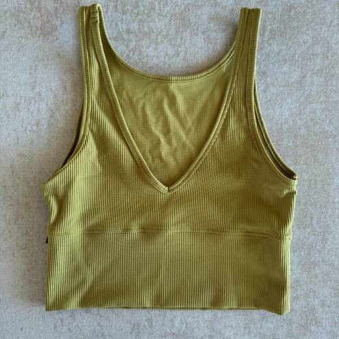 Lululemon  Womens Power Pivot Tank Ribbed Green sz 6