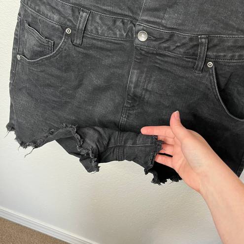 Hot Topic denim black shortalls (short overalls) size large