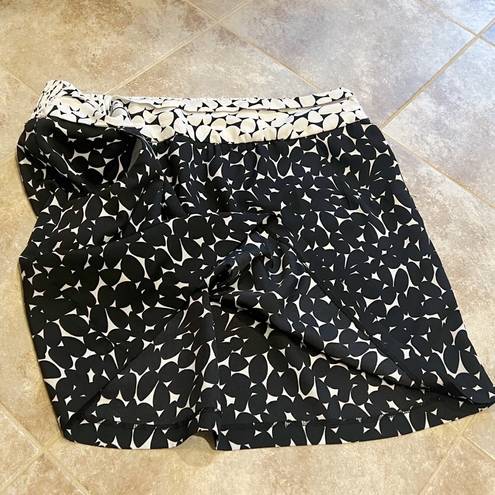 Krass&co NY &  mid rise mini skirt stretchy pull on waist pockets black white XL