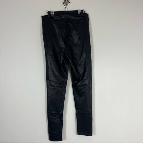 AQUA  Womens High Waist Leggings Black Faux Leather