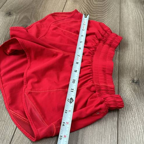 Lululemon  Red Hotty Hot Lined Shorts Size 2