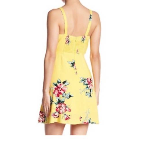 Socialite New  Knot Front V-Neckline Babydoll Mini Floral Sleeveless Sundress