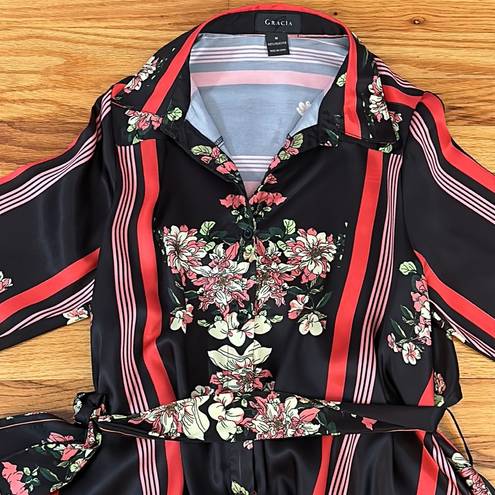 Gracia Pretty  Floral High Lo Dress Sz M