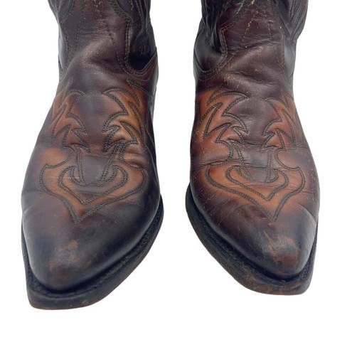 Krass&co Texas Boot  Texas Imperial Brown Leather Country Western Cowboy Boots 9 D