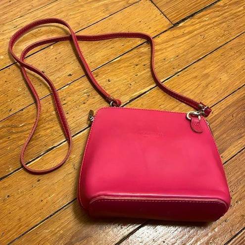 Vera Pelle  | Pink Small Crossbody Bag Purse One Size Made In Italy