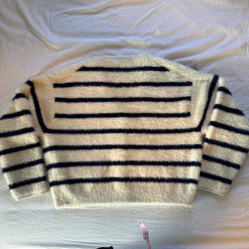 J.Crew  Sweater Lady Jacket Striped Brushed Yarn