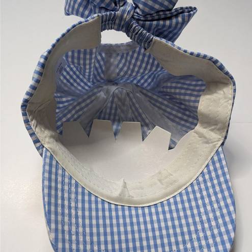 BP Nordstrom  Gingham Bow Baseball Cap Blue and White