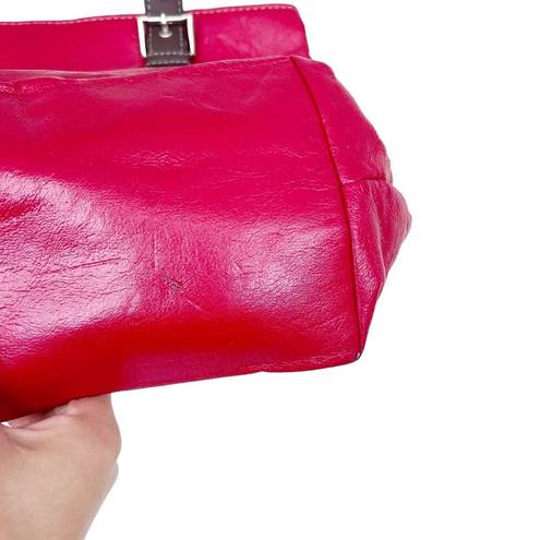 Nine West  Red Faux Leather Shoulder Bag