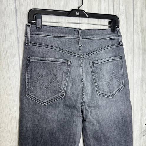 MOTHER The Pixie Dazzler Ankle Fray Jeans in Digging Up Dirt Gray size 30