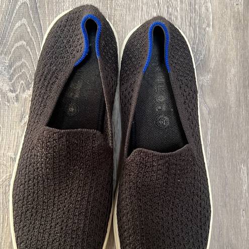 Rothy's  Mesh Honeycomb Knit Black Slip On Sneakers