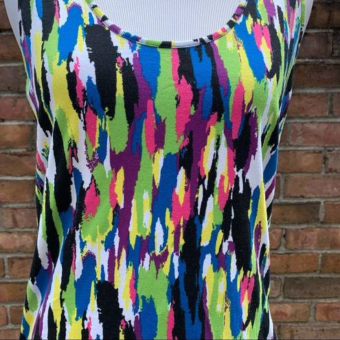 City Streets  80’s Paint Brushstroke Fitted Tank Dress XL HALLOWEEN