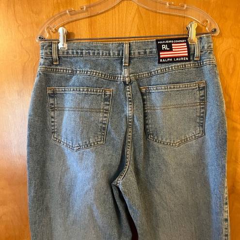 Polo  Ralph Lauren Jeans Flare Vintage 90s Y2K Flag Logo Light Size 12 12x31