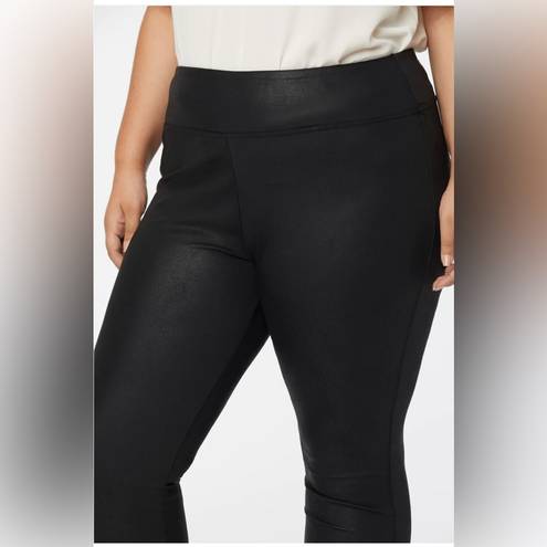 NYDJ Woman’s  Coated Legging Pants Black X-large