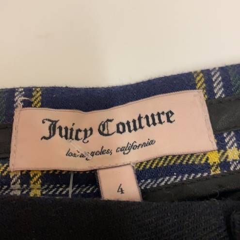 Juicy Couture  Eton' Plaid Crop Pants size 4