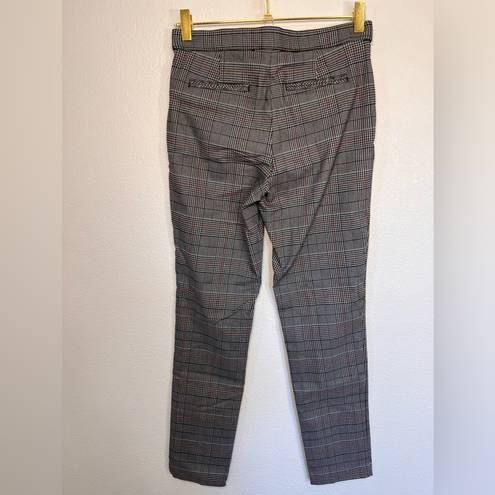 Anne Klein  Plaid Flat Front Straight Pants Size 2