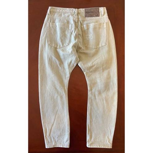 One Teaspoon  Free People Collab Faded Khaki Saints Boyfriend Jeans Size 26 NEW