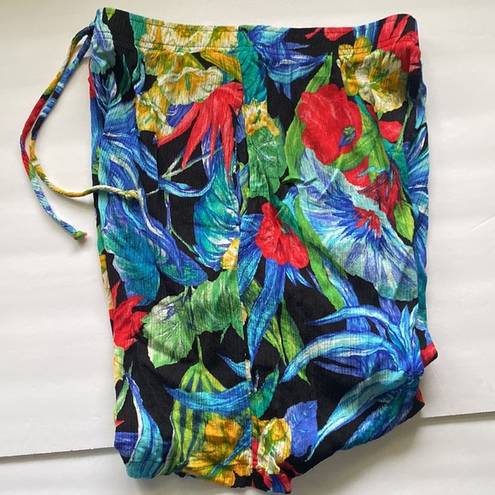 Lounge Vintage Koret tropical floral Hawaiian knit  shorts, size medium