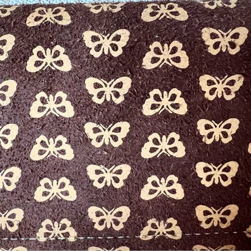 Westport Vintage 70’s Dead Stock  Butterfly Print Suede Leather Wallet