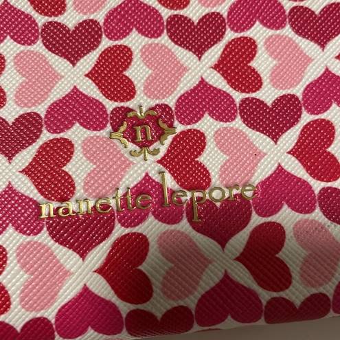 Nanette Lepore  red/pink heart wristlet