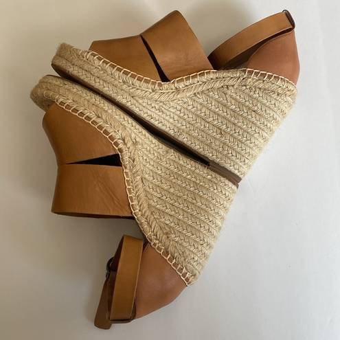 Treasure & Bond  Sannibel Platform Wedge tan leather sandals size 9.5