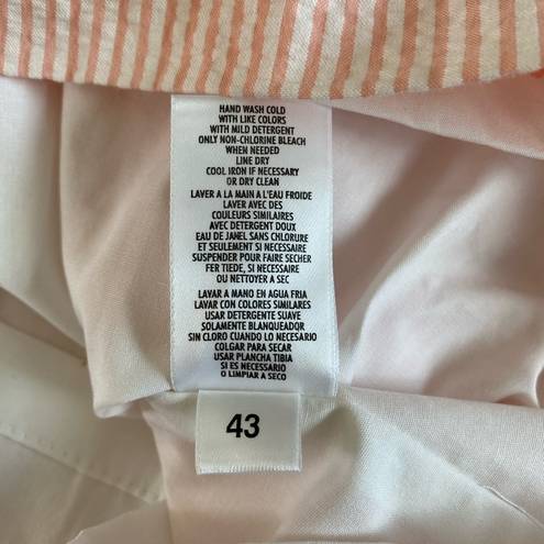 Petite Sophisticate NWT  Pink & White Seersucker Skirt