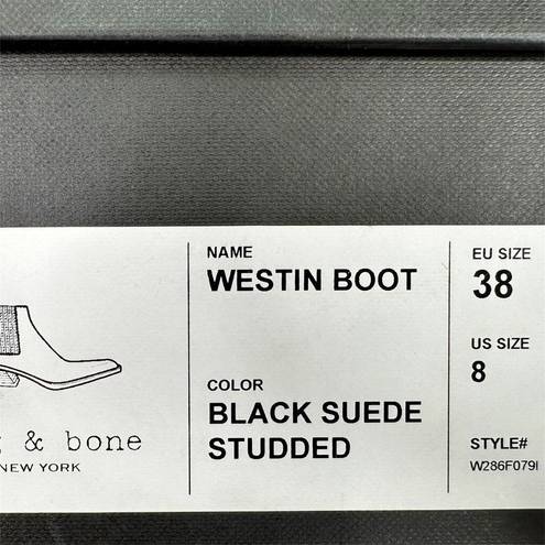 Rag and Bone  Black Suede Studded Westin Boot