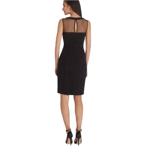 White House | Black Market WHBM Iconic Mesh Inset Sheath Dress in Black Size 4