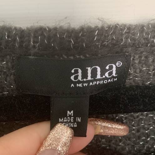 a.n.a  Gray Metallic Sparkled Sweater