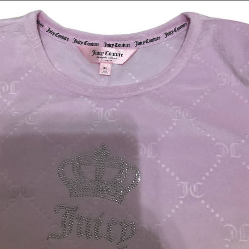 Juicy Couture  Light Pink soft Velvet Pajama set size XL NWT