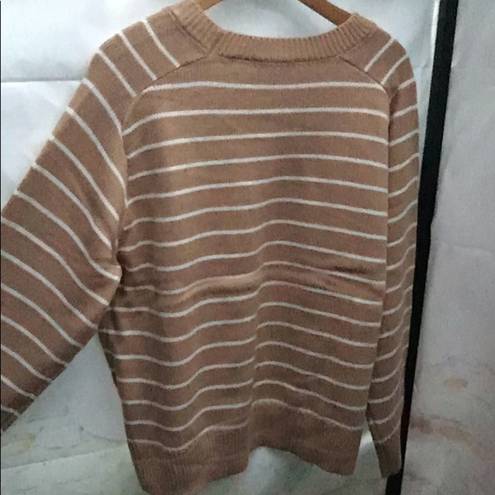 T Tahari New Women’s Plus  Striped Crew Sweater